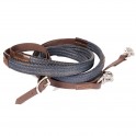 Rênes cuir perforé doublé biothane  - Sellerie Gaston Mercier