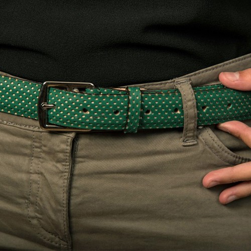 Ceinture cavalière en cuir perforé - Sellerie Gaston Mercier