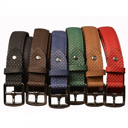 Ceinture cavalière en cuir perforé - Sellerie Gaston Mercier