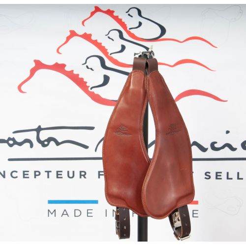 Black Anatomic Stirrup Leathers S