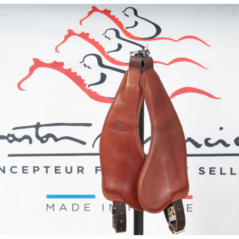 Black Anatomic Stirrup Leathers S