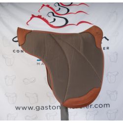 Ochre and natural saddle pad, large area
